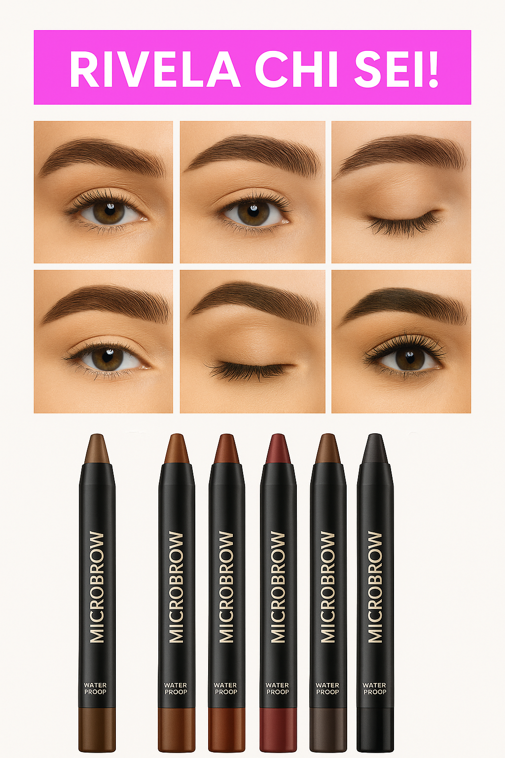 Kloé Doppio Beauty kit Pro - 15 matite Color Twist + 5 penne Micro Brow